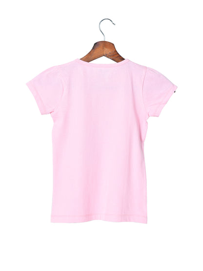 Girls Pink Sequin T-shirt