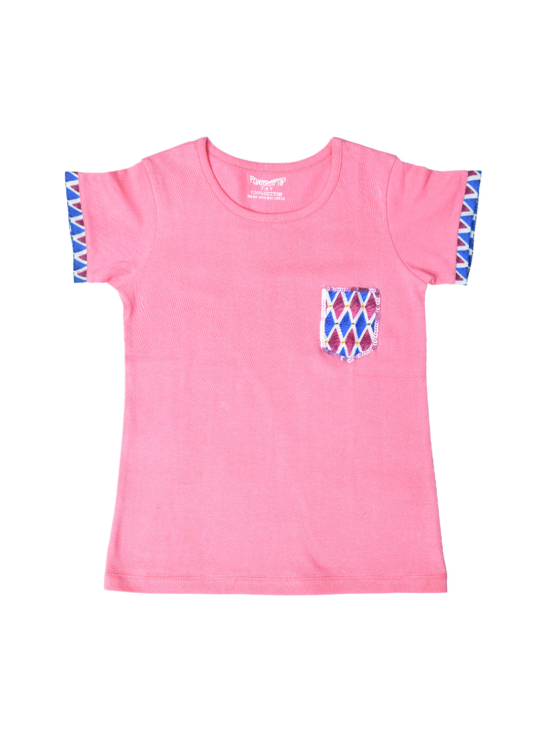 Multicolour T-shirts for Girls (Pack of 3)