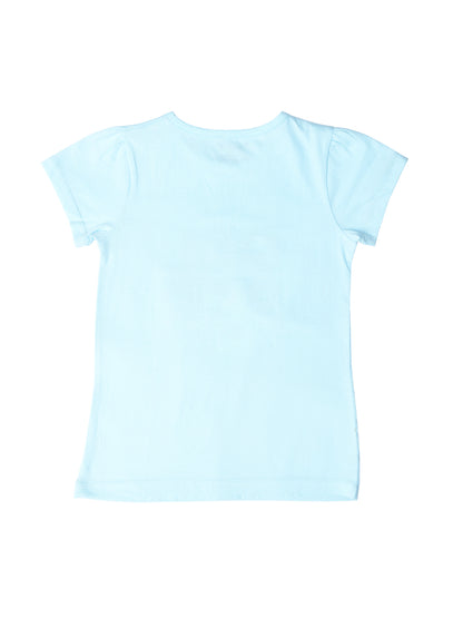 Blue Flip Sequin Girls T-shirt